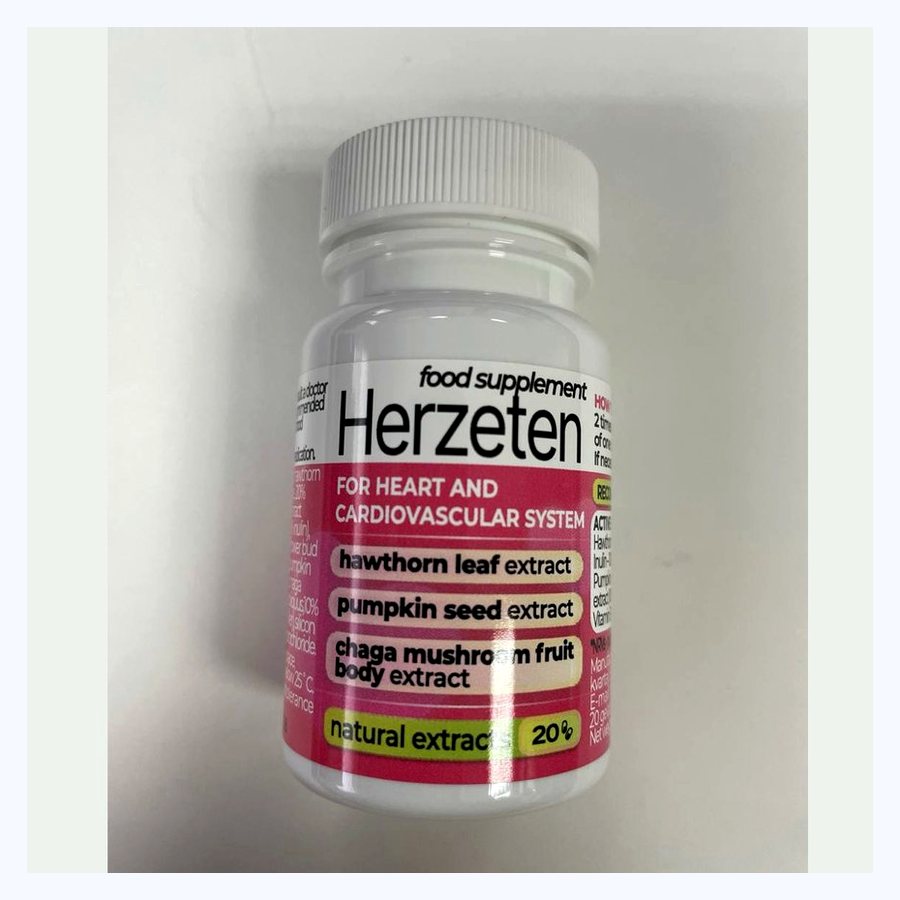 Herzeten – 20 капсули в бяло шише